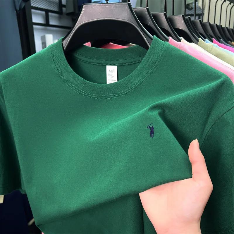 T-shirt homme 100% coton à col rond et manches courtes, très populaire, marque de luxe, article d'ét
