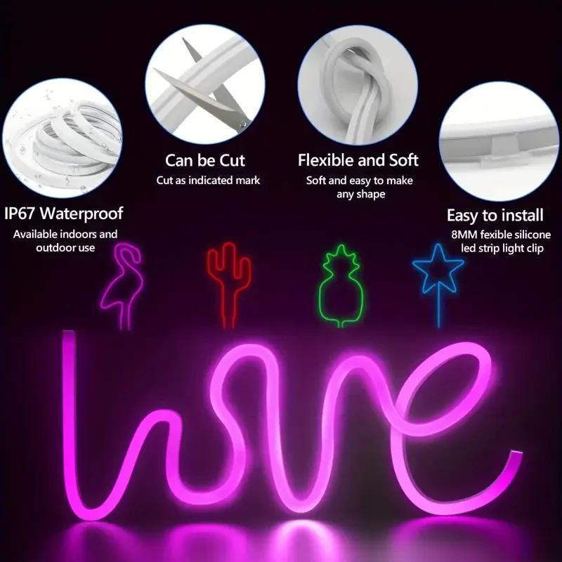 Bande LED néon RGB 3535 DC24V avec prise EU, 5/10/15/20/30M, synchronisation musicale Bluetooth, éta