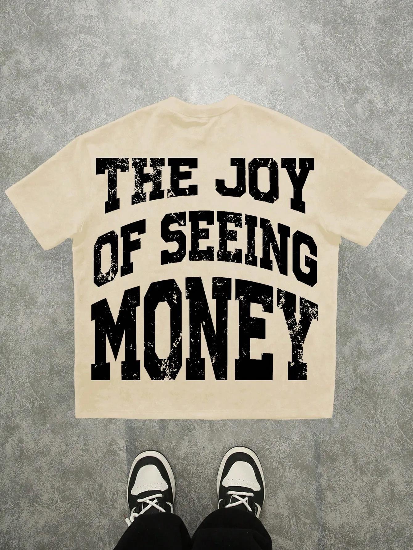 Le nouveau T-shirt pour hommes pour l'été 2025 comprend un motif de lettres 3D décontracté, à la mod