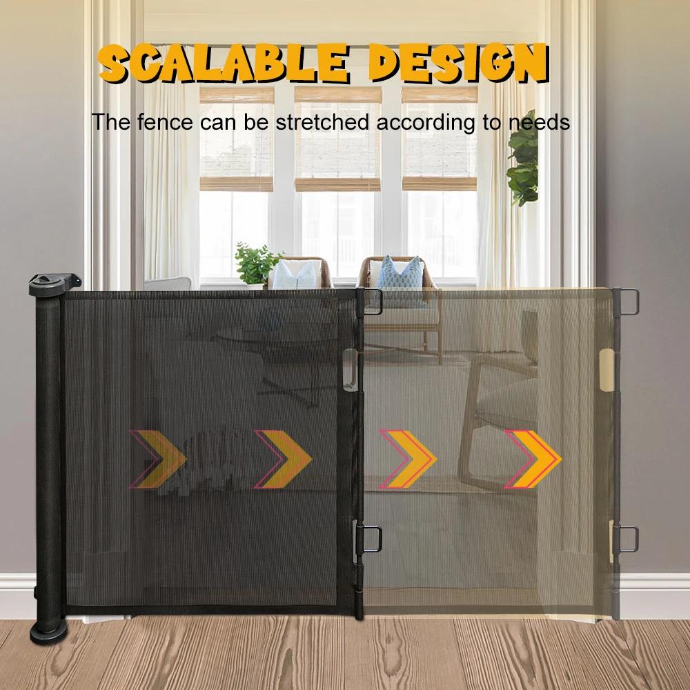 Porte d'escalier extensible 0-150 Cm, porte de barrière pour bébé, porte de sécurité pour enfants, c