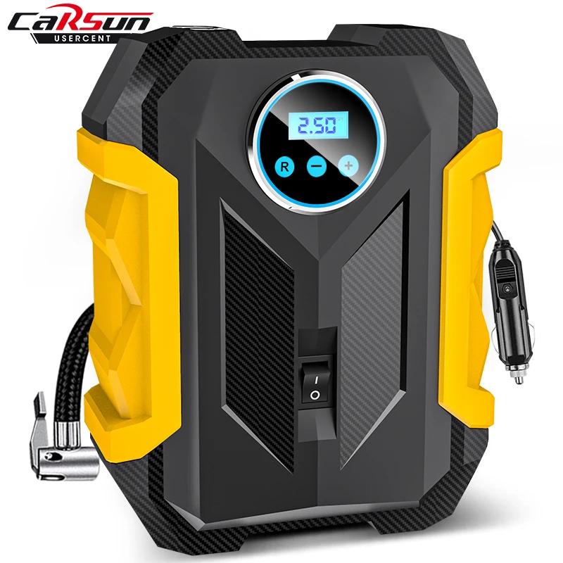 CARSUN Portable Automobile compresseur d'air numérique pompe de gonflage des pneus lampe à LED pompe