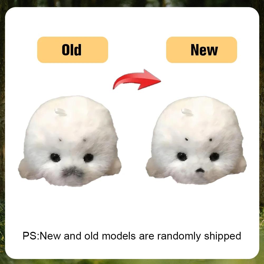 Porte-clés en peluche avec sceau gris doux, pendentif Animal en peluche, poupée en peluche à la mode