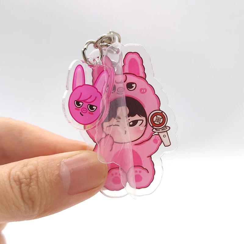 Porte-clés en acrylique KPOP pour les fans, pendentif de sac mignon, accessoires cadeaux, ensemble d