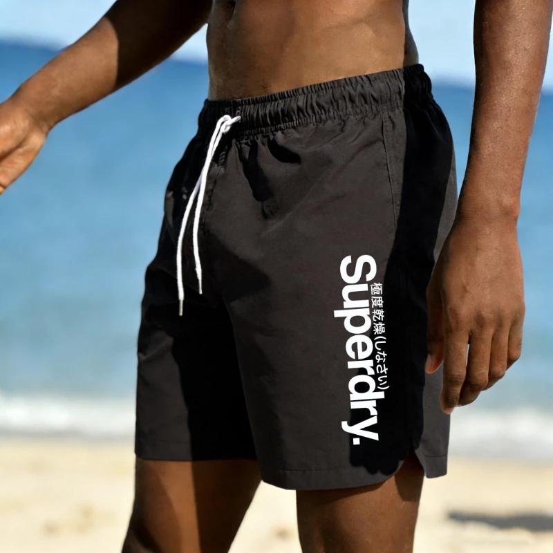 Shorts de plage imprimés pour hommes 2026, séchage rapide, respirants, amples, pour la natation et l