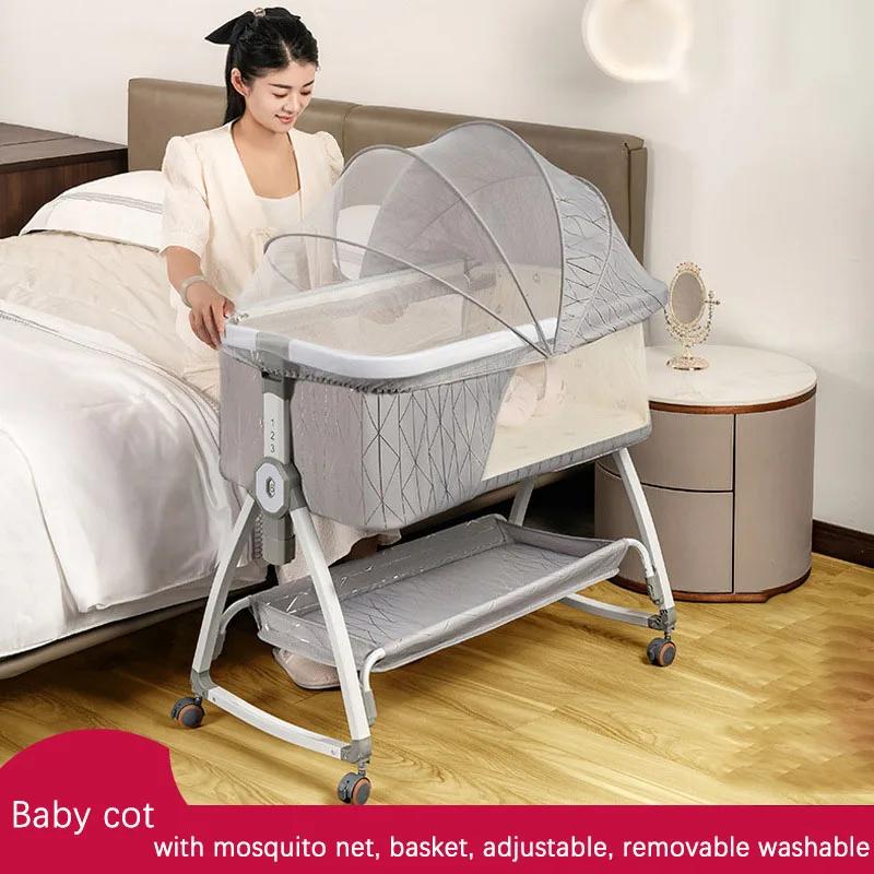 Berceau pour nouveau-né avec moustiquaire, berceau pliable et amovible pour bébé, berceau de couchag
