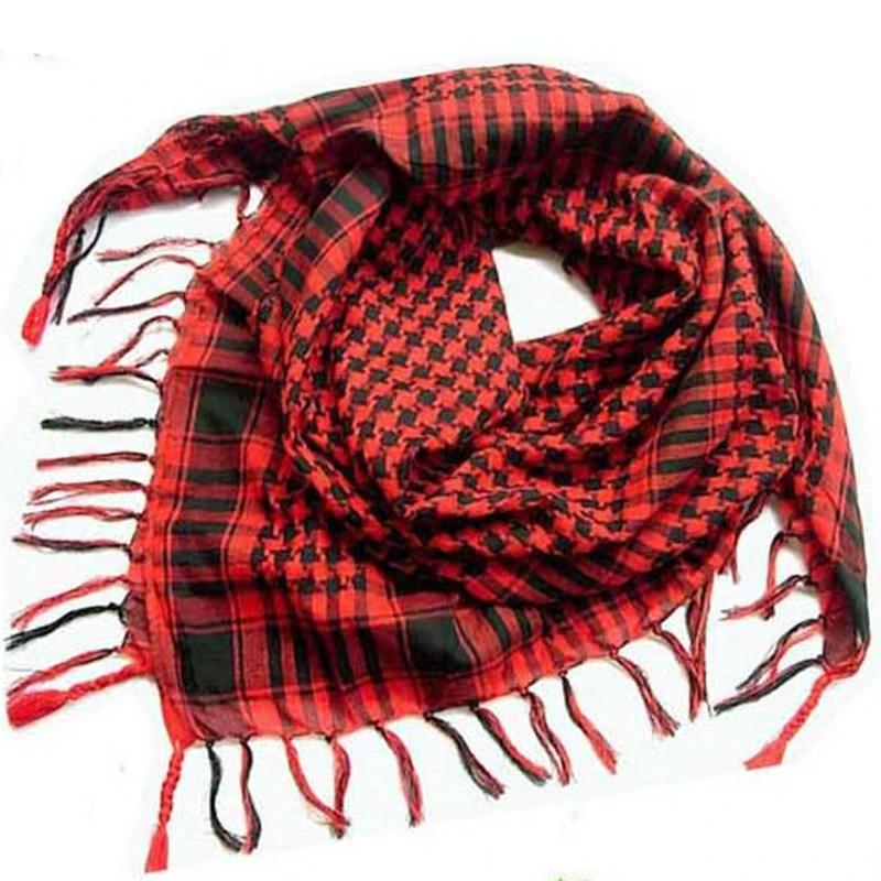 Été femmes tactique arabe écharpe hommes mode léger Hijab écharpe printemps armée Plaid foulard gard