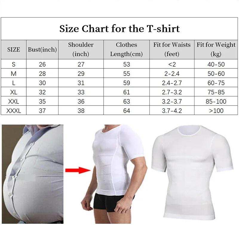 Hommes minceur gaine amincissante Corset gilet chemise Compression ventre ventre contrôle taille min