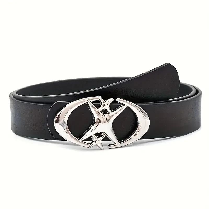 Ceinture élégante à boucle métallique croisée ovale – Durable, simple et universelle compatible – Id