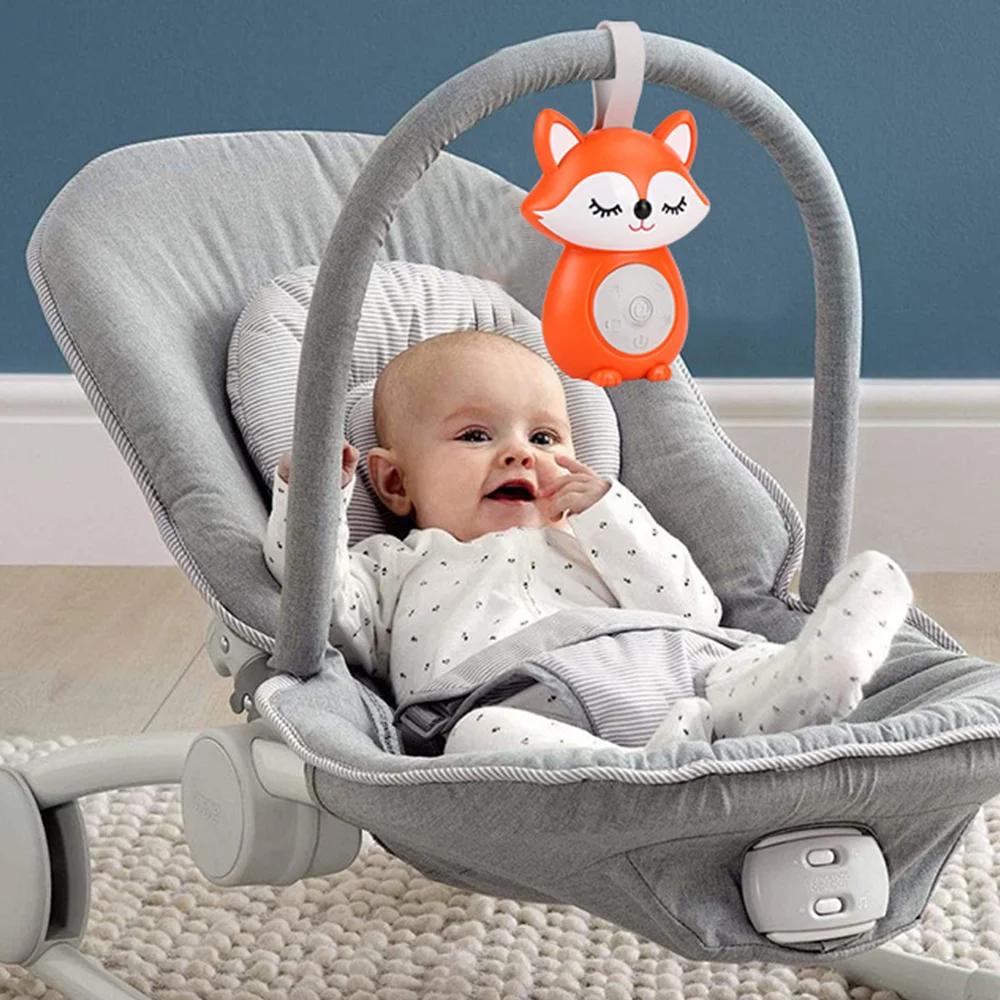 Machine à bruit blanc Portable, sucette pour bébé avec 5 musique légère pour les tout-petits, arrêt 
