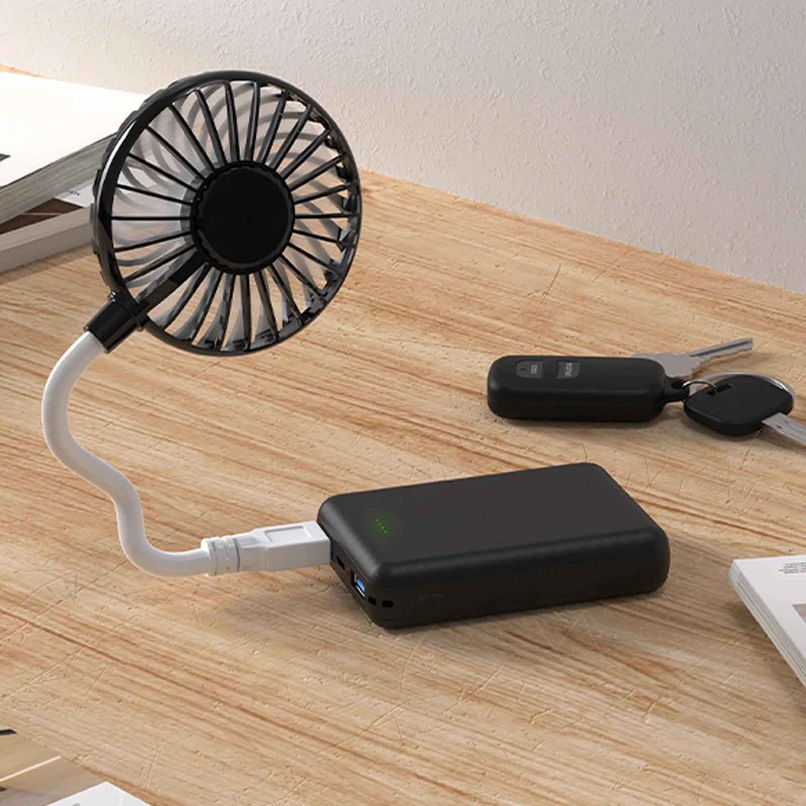 Mini ventilateur de bureau USB portable, moteur sans balais, rotation à 360 °, ventilateur de poche,