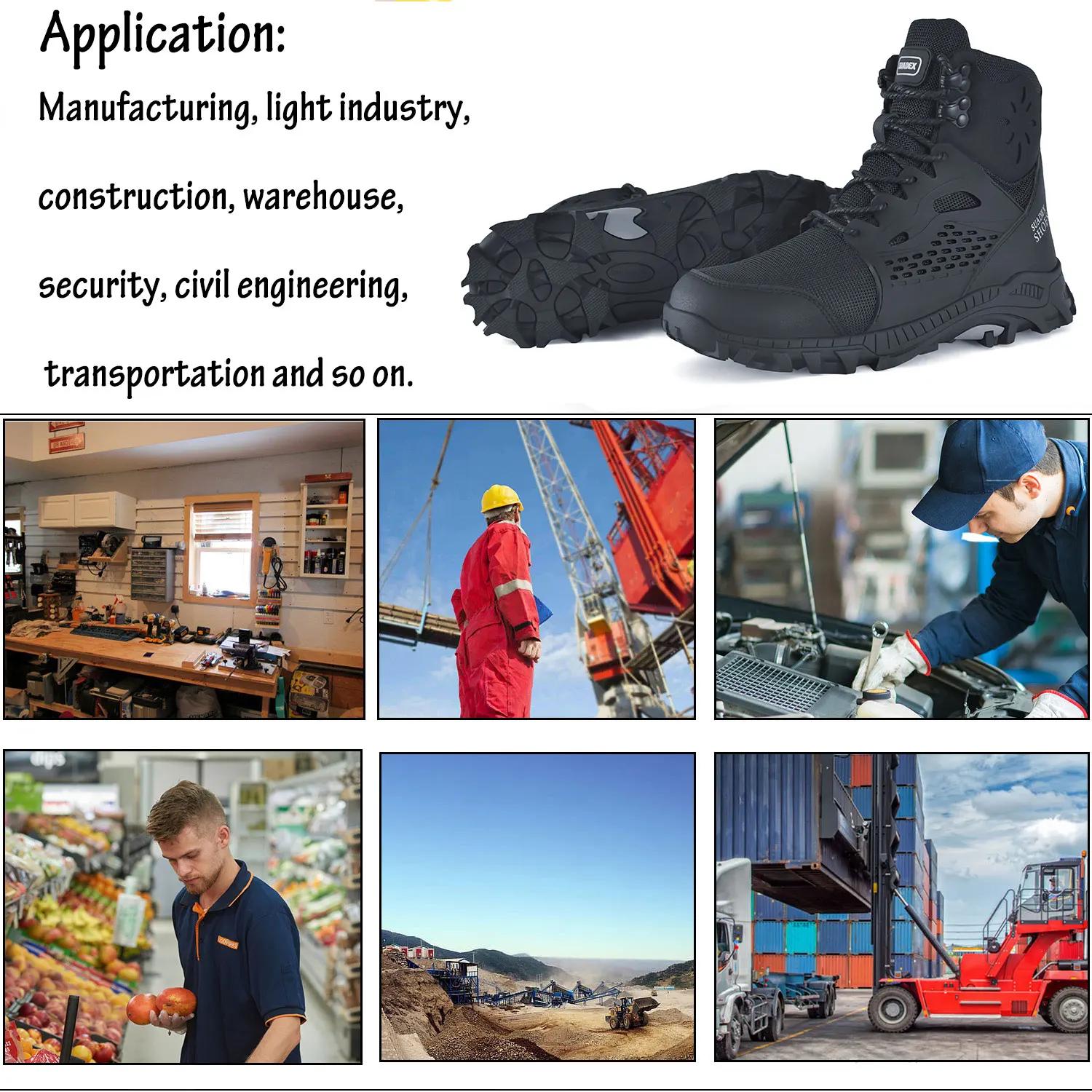 SUADEX-Bottes de sécurité l's pour hommes et femmes, chaussures de travail en acier anti-écrasement,