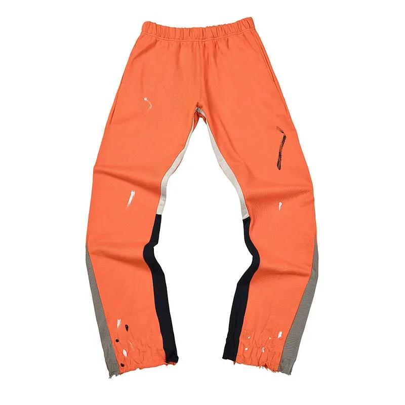 Pantalon de jogging vintage 2025 pour homme, coupe évasée LA, avec rayures latérales effet éclabouss