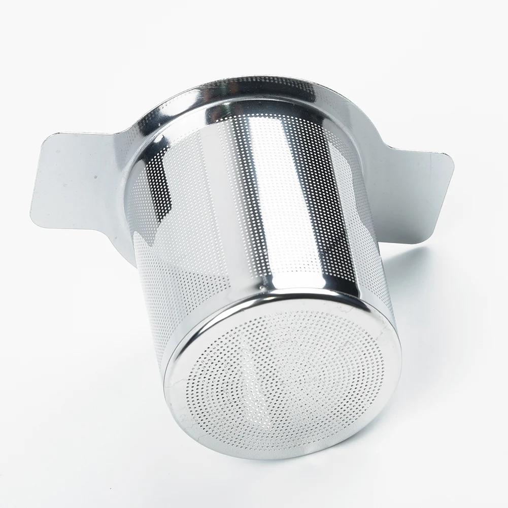 Filtre à mailles fines à double oreille en acier inoxydable, infuseur à thé, boule d'assaisonnement 
