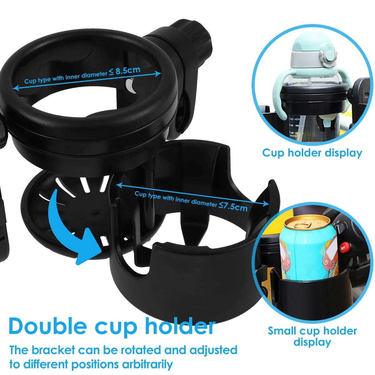 Porte-gobelet universel pour poussette, support de bouteille d'eau 360 °   Support de téléphone rota