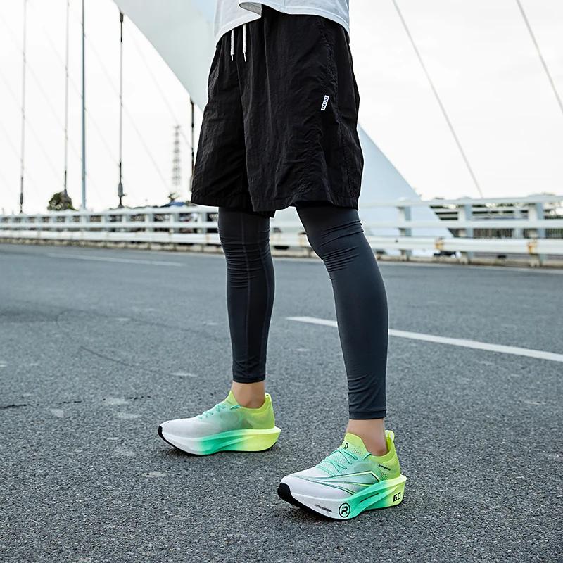 Chaussures de course avec plaque en carbone, spéciales marathon, pour hommes et femmes, respirantes,