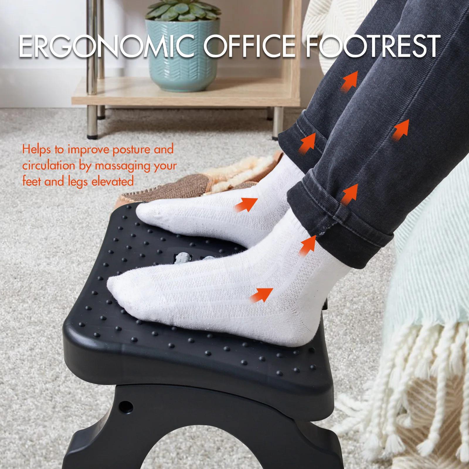 Repose-pieds ergonomique sous le bureau, rouleaux de massage, instituts d'assistance des jambes, tab