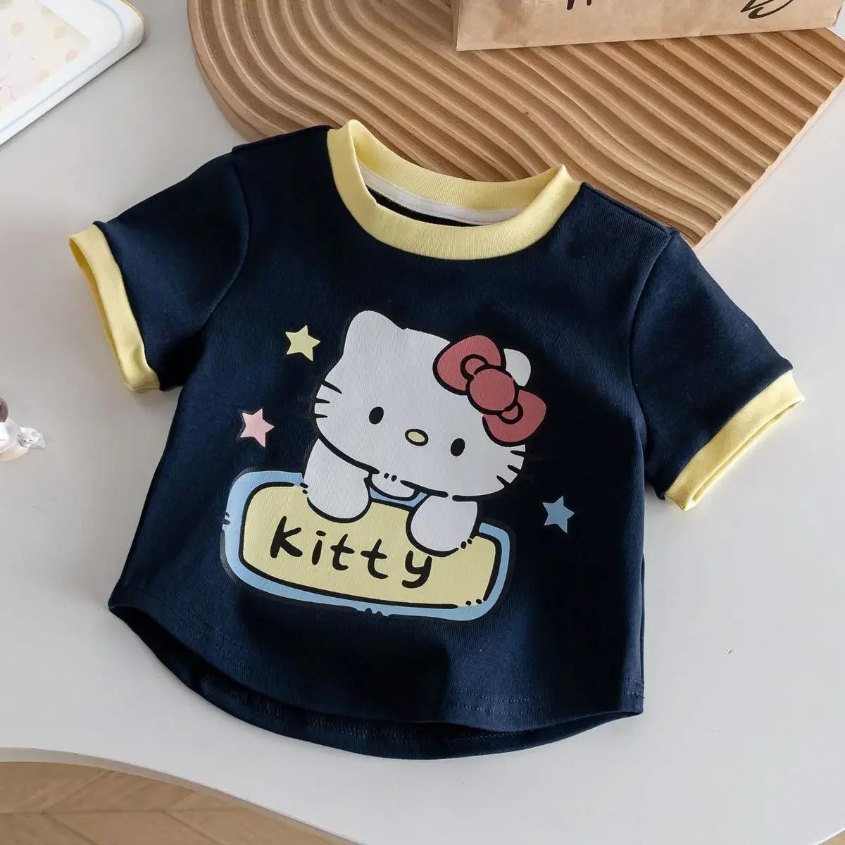 Vêtements d'été 2026 pour enfants : T-shirts, hauts à manches courtes, motifs de dessins animés pour