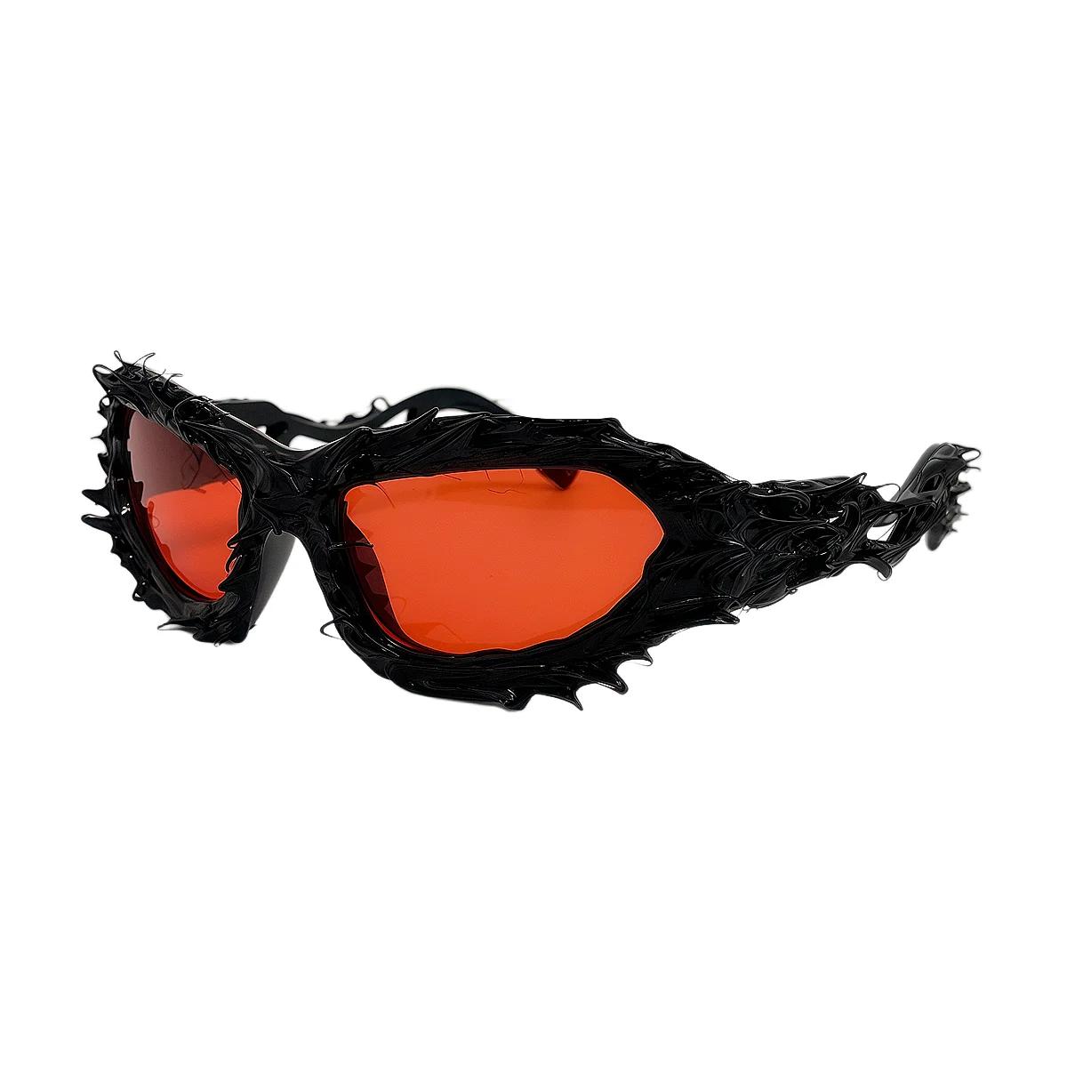 Lunettes de soleil tendance à monture irrégulière pour femmes et hommes, lunettes de soleil Punk ins