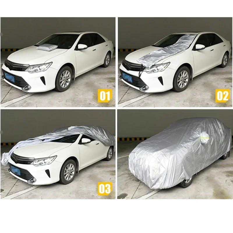 Housse de Protection extérieure pour voiture, couverture de neige extérieure complète, pare-soleil, 