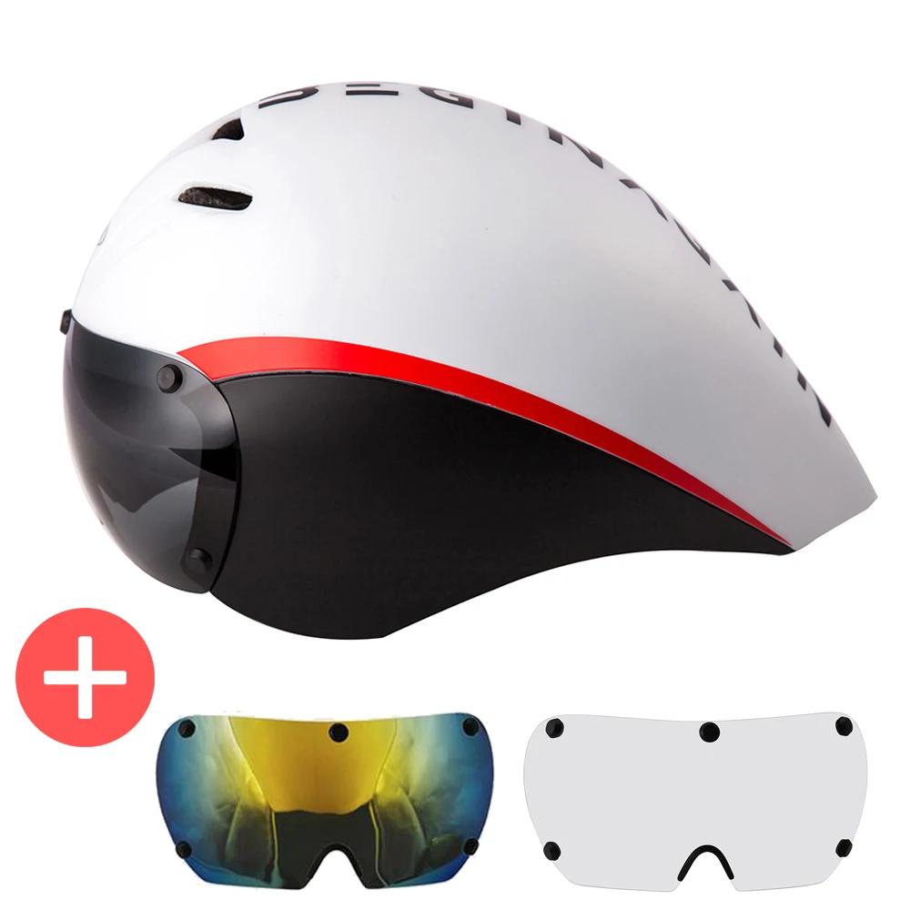 Aero Goggles casque de vélo TT Triathlon casques de vélo de route casque d'équitation de course auto