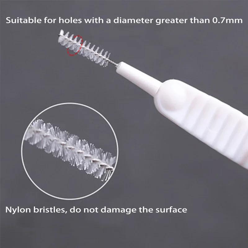 HOMicro-Brosse en nylon anti-colmatage pour pommeau de douche, nettoyeur de livres, trou de téléphon