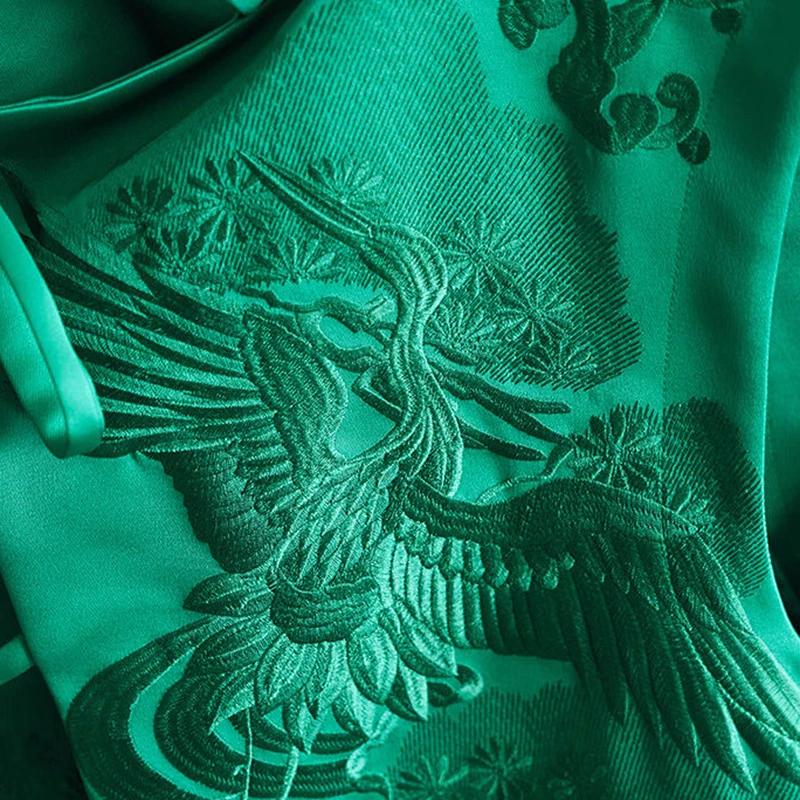 Gilet d'extérieur Vintage de Style chinois, grue blanche/fleurs, gilets à laçage brodés, vêtements é