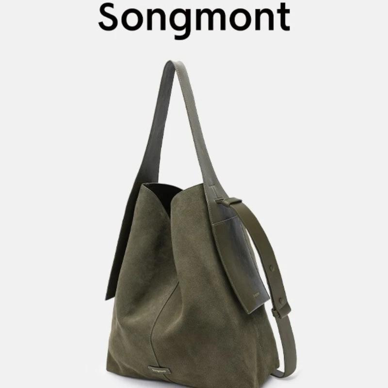 Sac Songmont, sac à main à crochet d'oreille en daim sous les bras, sac à bandoulière simple