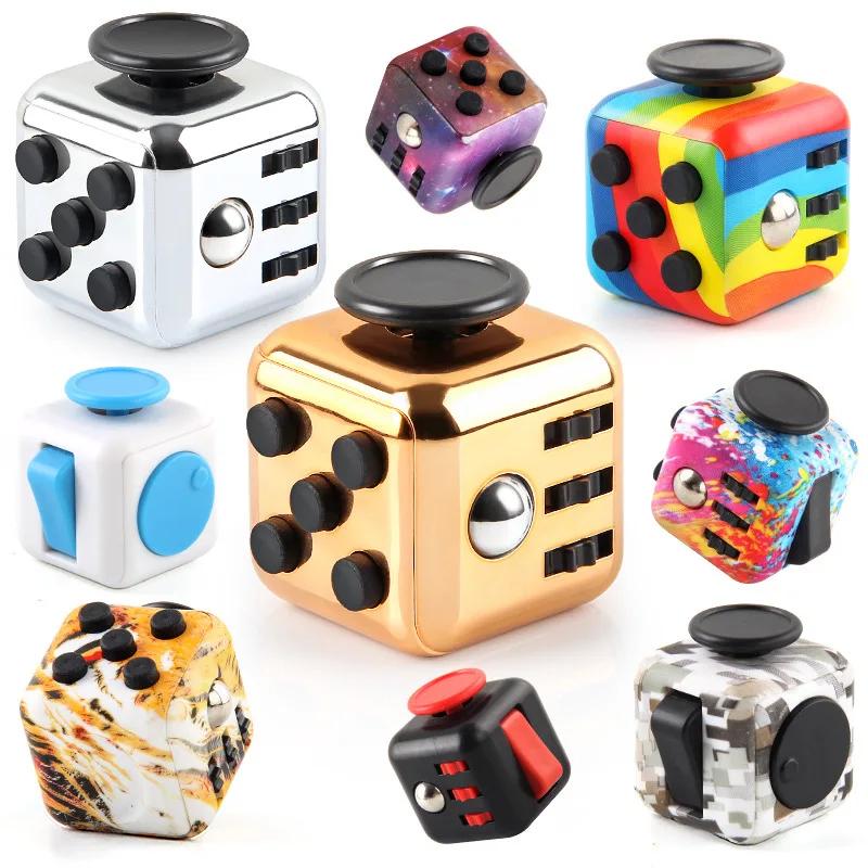 Dés de décompression Fidget de couleur unie, pour libérer le Stress, l'autisme, l'anxiété, soulager 