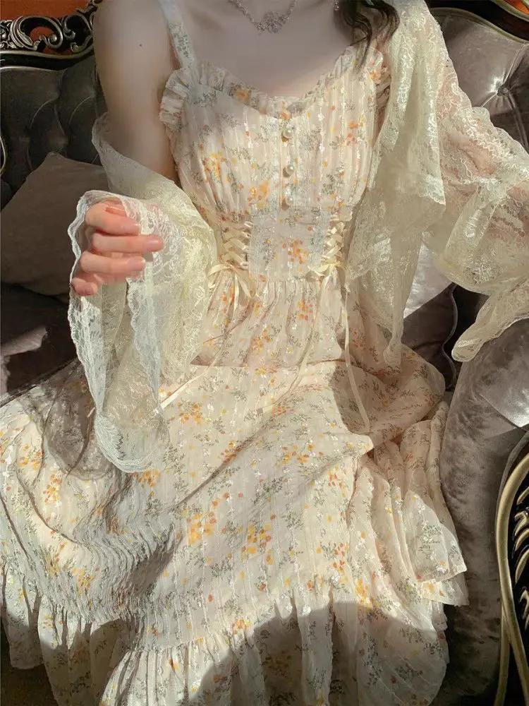 Robe Mi-Longue Élégante à Imprimé Floral pour Femme, Tenue de Soirée Sexy, Décontractée, Design Chic