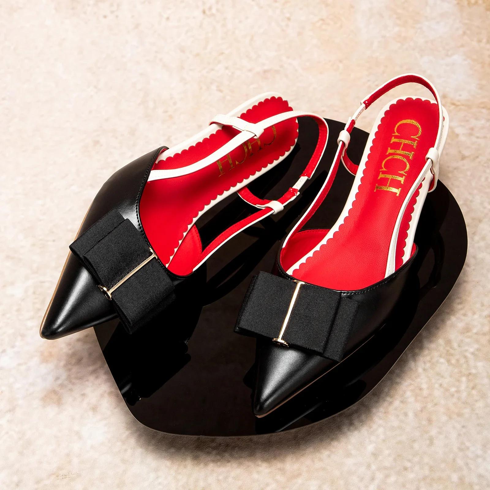C-H femme talons hauts marron nouveau Design de sangle d'été pointu décontracté élégant lieu de trav