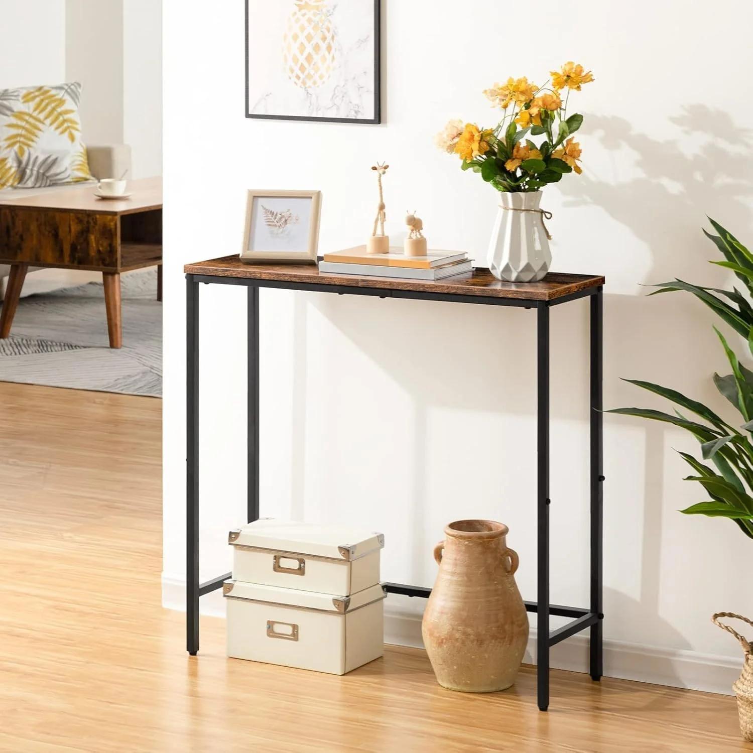 Table console - Table d'entrée moderne industrielle, salon, bureau - Table console pour entrée/salon