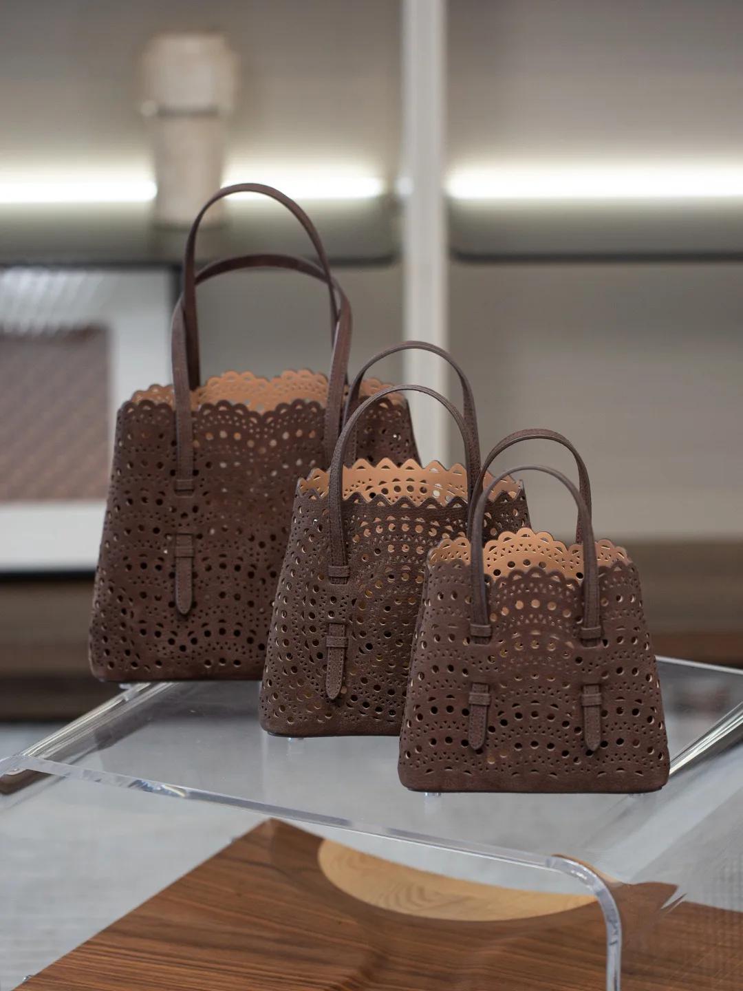 Nouveau sac de Shopping fourre-tout en cuir avancé vague évider panier rétro daim sac incliné à band