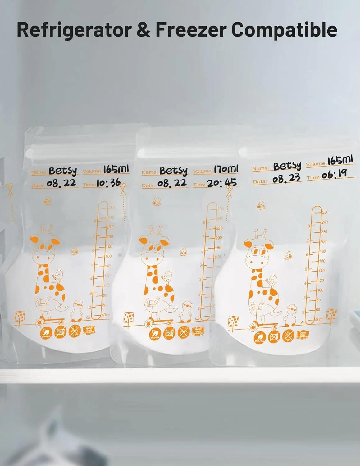 Sac de conservation du lait maternel, 250ml, 100 pièces, conteneurs de stockage des aliments pour bé
