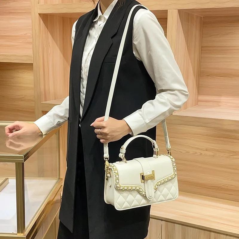 Sac à main de marque pour femmes, nouvelle chaîne tendance, Texture Premium, sac à bandoulière avec 