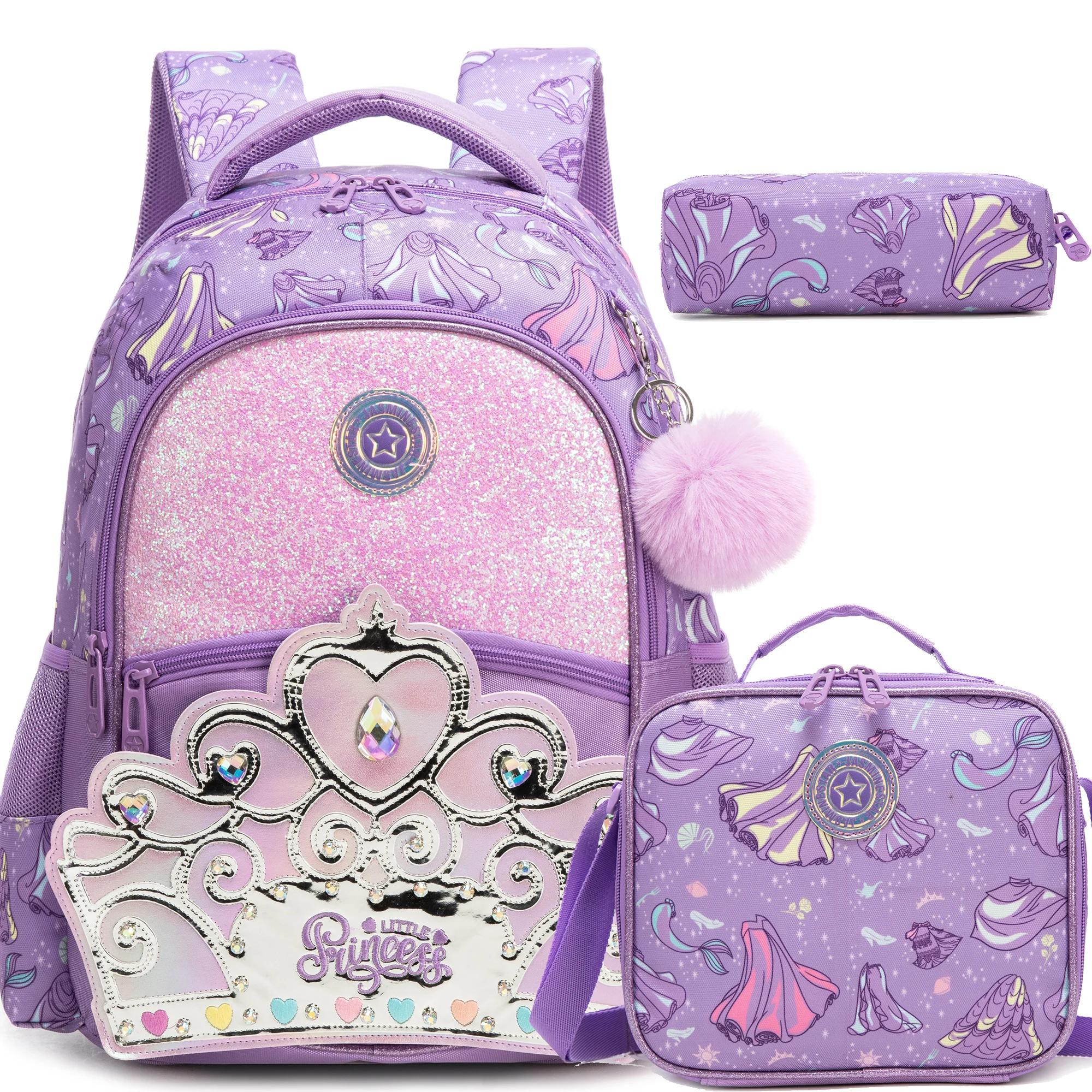 Sacs à dos scolaires Meetbelify pour filles et garçons, sac à dos avec sac à déjeuner pour les élève