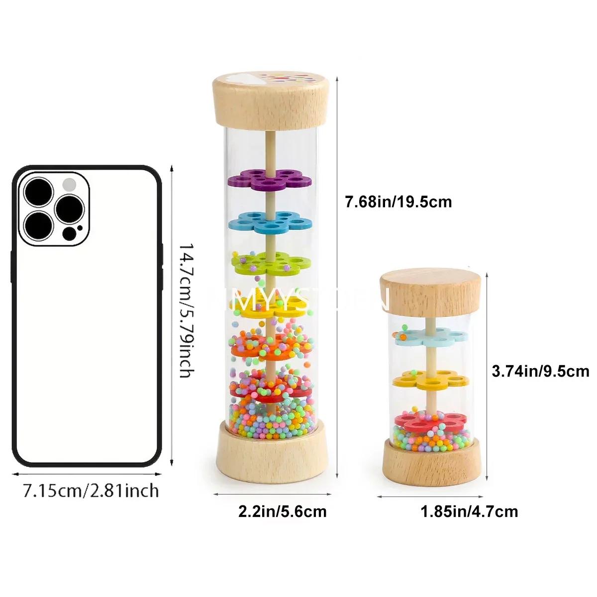 Bébé en bois pluie son tuyau Simulation pluie son en bois jouet cadeau sablier amusant musique Shake