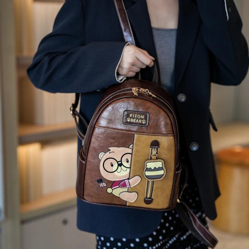 Sac à dos rétro tendance 2025, nouveau sac à bandoulière pour femmes, sac à dos d'étudiant multifonc