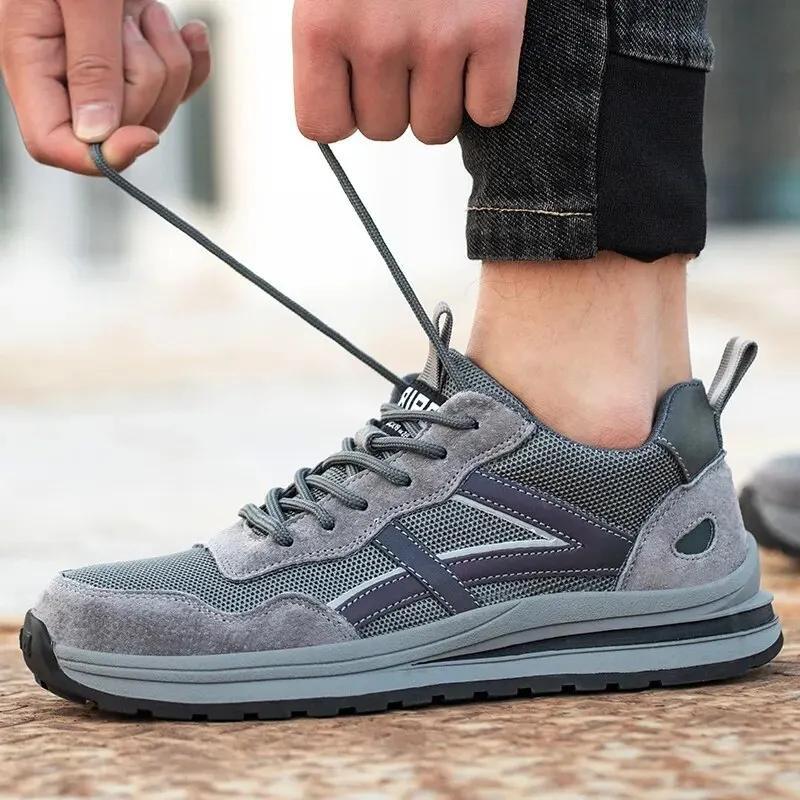 Sécurité légère d'orteil en acier de chaussures Chaussures de travail de bottes de sécurité