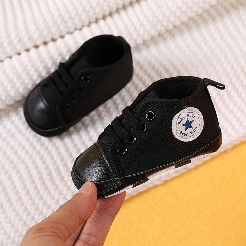 0-18 mois bébé toile classique chaussures de sport nouveau-né garçons et filles imprimé étoile premi
