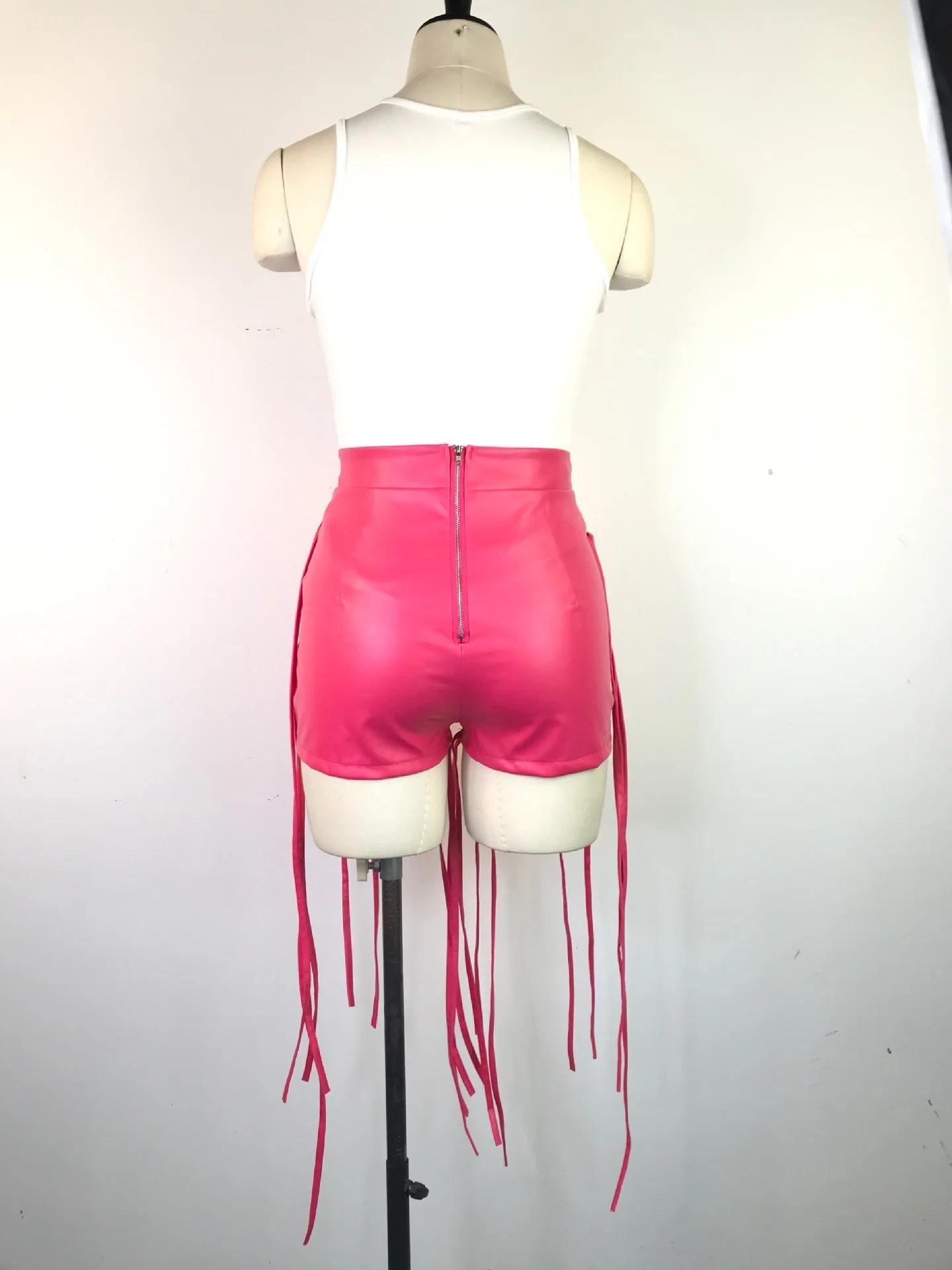 Wetlook-Mini short sexy en cuir PU pour femmes, taille haute, à lacets dans le dos, pour cocktail de