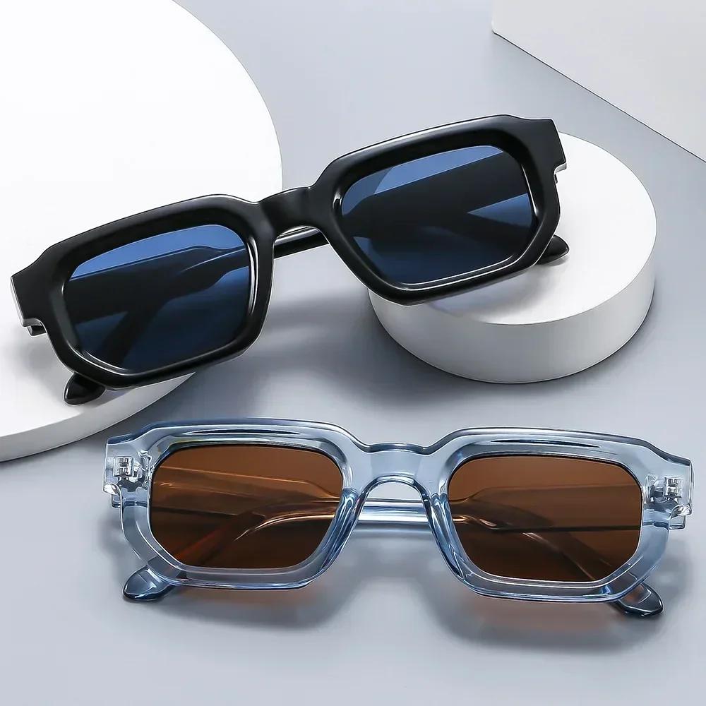 JNPCXI mode bleu carré lunettes de soleil pour femmes hommes rétro luxe concepteur clair lentille lu