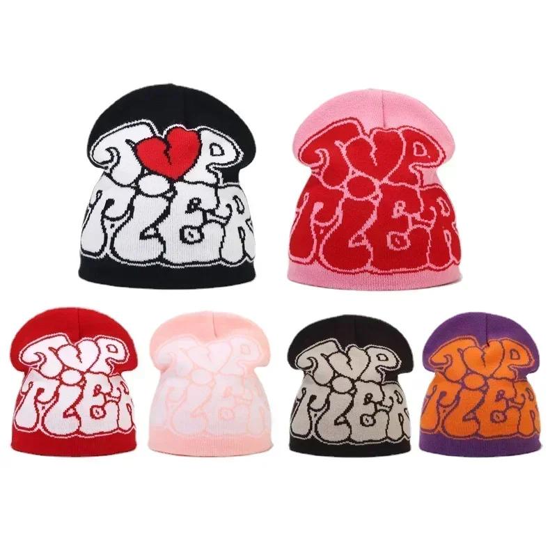 Y2K lettre tricoté hiver automne bonnet hommes femmes Kanye bonnets Gorras Hombre haut chaud ski cha