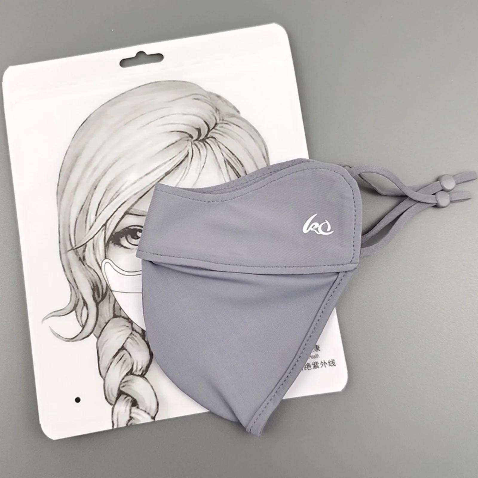 Nouveau Voile de Protection Solaire Fin 2025 en Soie Glacée pour le Visage, Masque d'Été, Protection