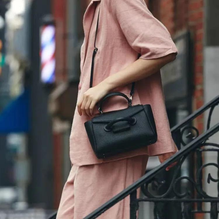 Sac à main en cuir marron rétro pour femme, sac bandoulière en cuir véritable, sac élégant pour le b