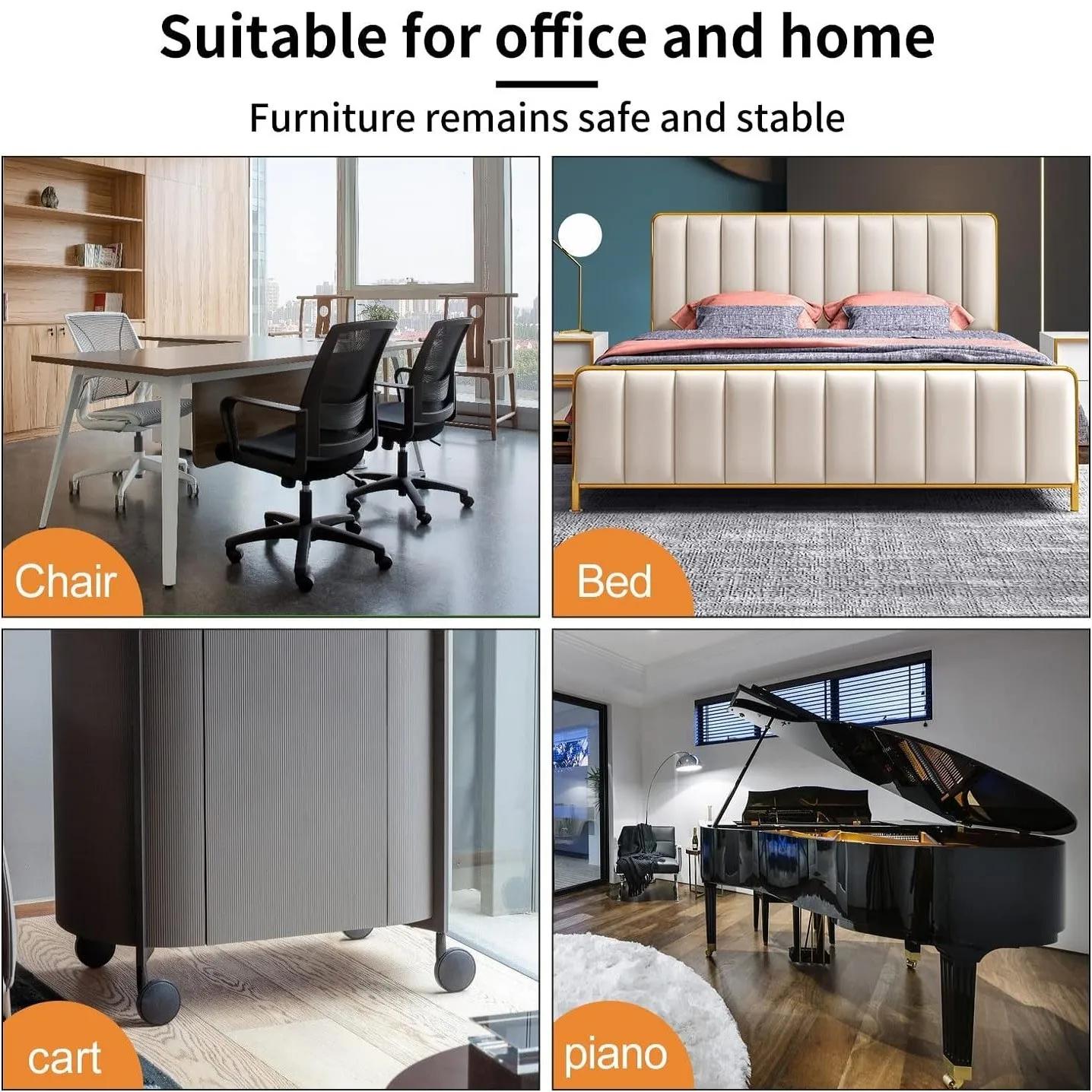 Bouchon de roue de chaise de bureau, gobelets à roulettes pour meubles, protecteurs de sol en bois, 
