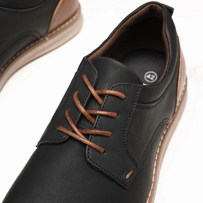 BHKH nouvelles chaussures pour hommes printemps/été en cuir Pu chaussures décontractées respirantes 