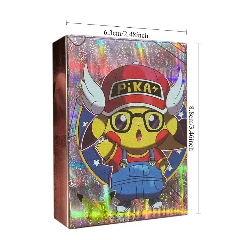 2026 55 Cartes Pikachu de Dessin Animé Brillantes Vmax Vstar Grande Taille Collection Cartes de Comb