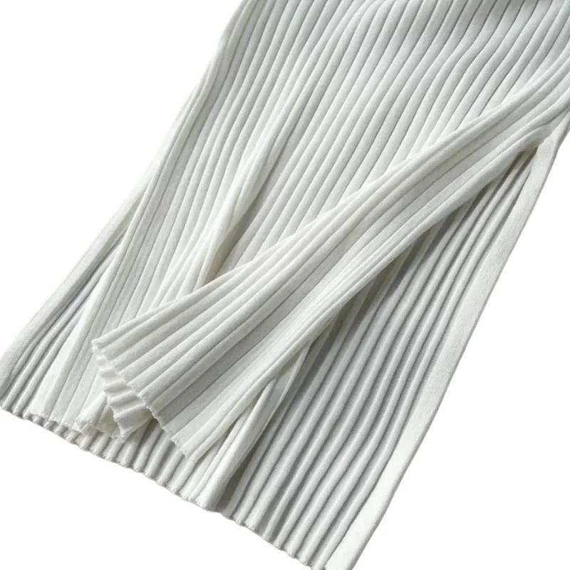 Robe longue moulante en maille blanche pour femme, col en V, sans manches, élastique, avec fente lat