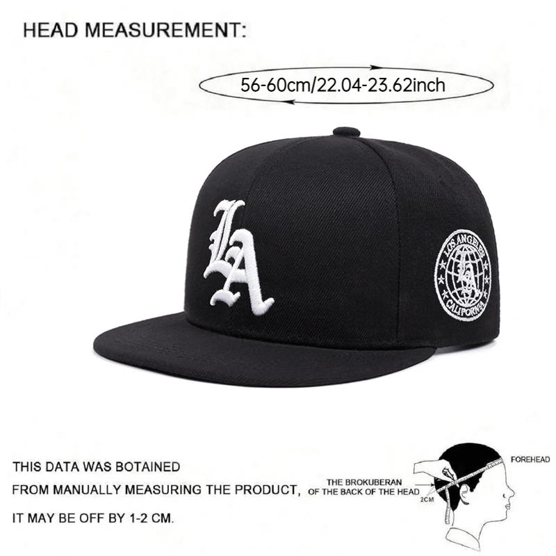 Chapeau de Baseball Simple en coton brodé avec lettres de la terre de Los Ange pour femmes et hommes