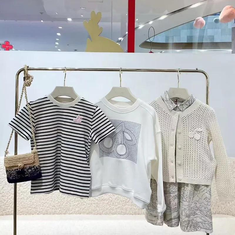 Prévente (expédition en mars) 2026 BP NOUVEAU T-shirt de printemps pour bébés filles, vêtements d'ét
